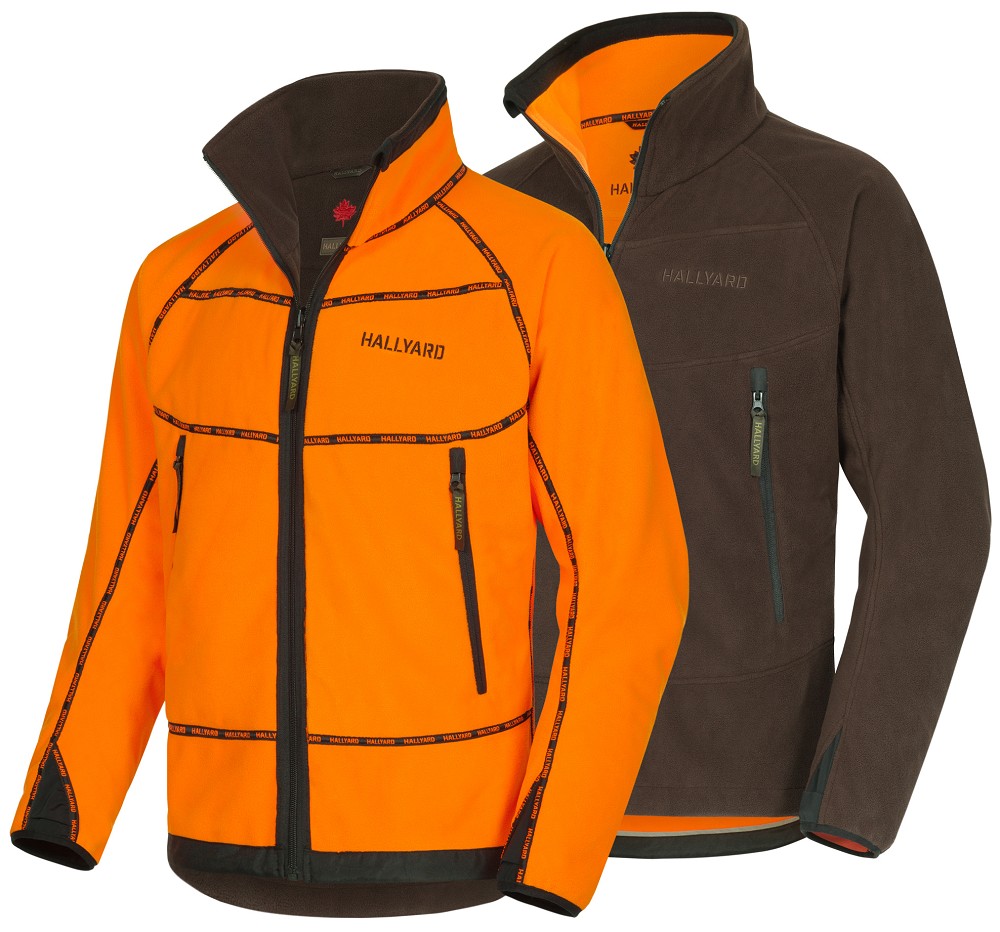 Hallyard Jagd-Wendejacke /"Bosler/" Drückjagdjacke Fleecejacke orange-braun NEU