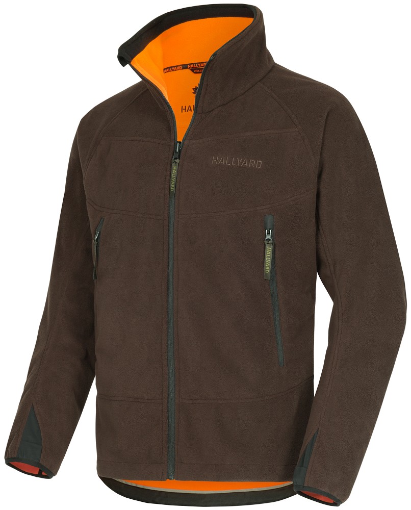 Hallyard Jagd-Wendejacke /"Bosler/" Drückjagdjacke Fleecejacke orange-braun NEU